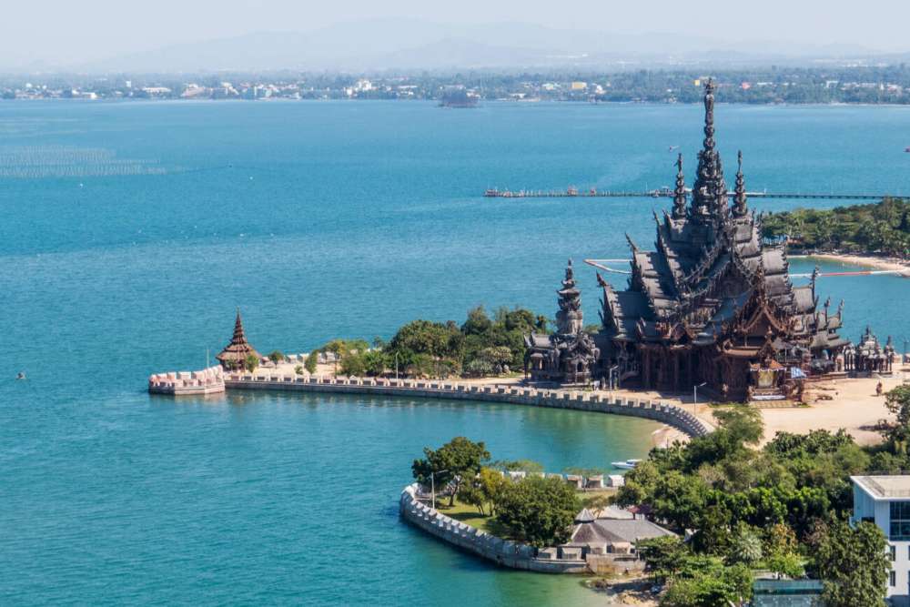  Le Sanctuaire de la Vérité à Pattaya vue d'en haut